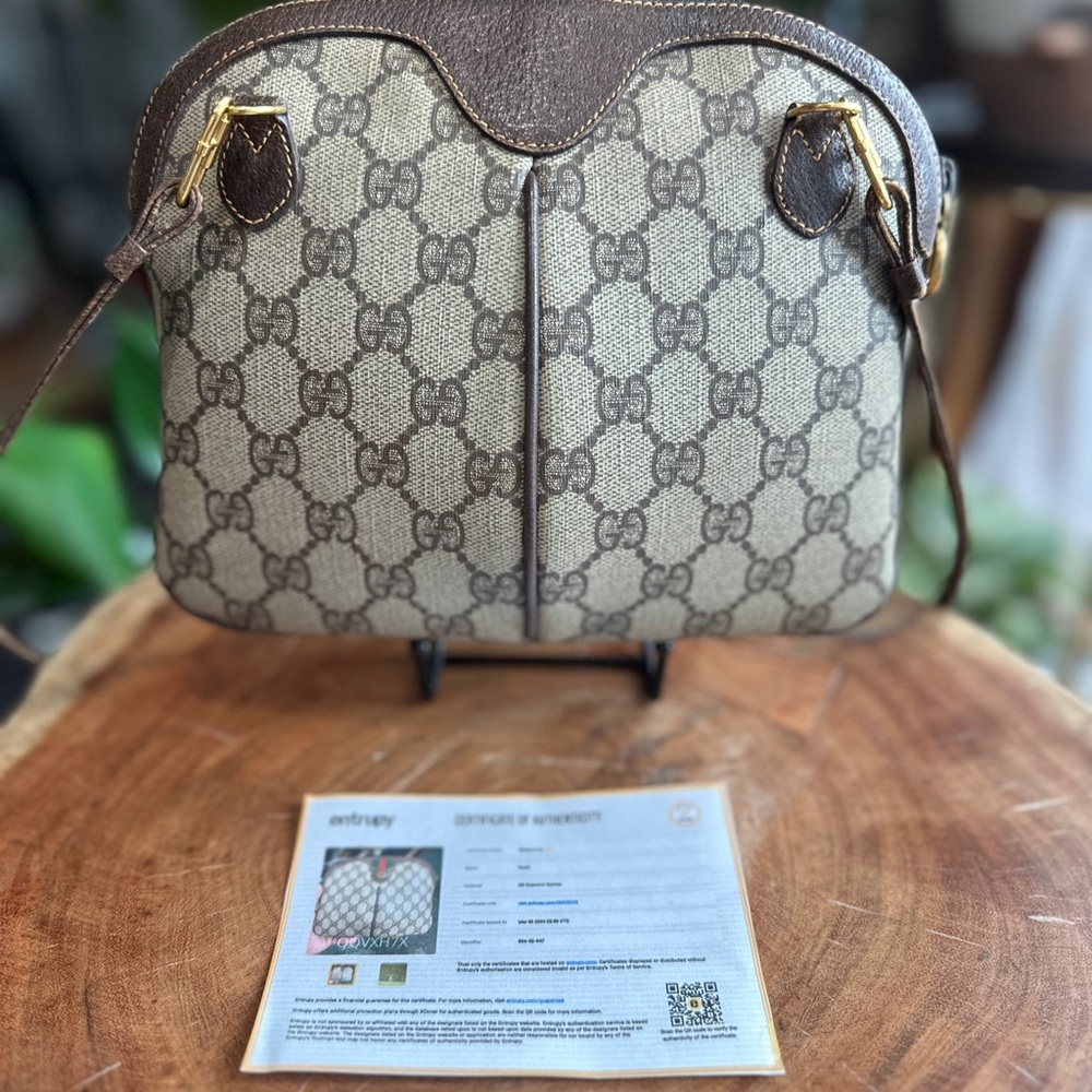 Vintage Gucci GG Supreme Ophidia Mini Crossbody Bag Certificate of Authenticity - Picture 5 of 16